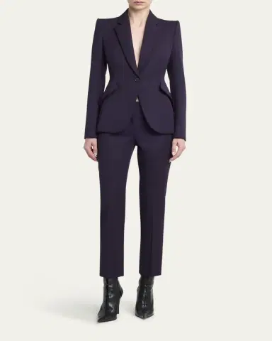 Alexander McQueen Cropped Cigarette Trousers | Thumbnail 6 Alexander McQueen Cropped Cigarette Trousers | Thumbnail 6