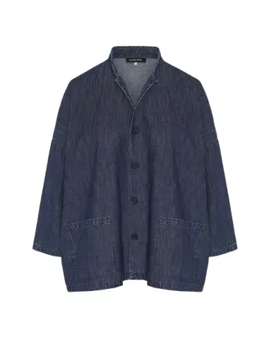 Eskandar Wide Longer Back Mandarin Jacket (Long Length) | Thumbnail 1