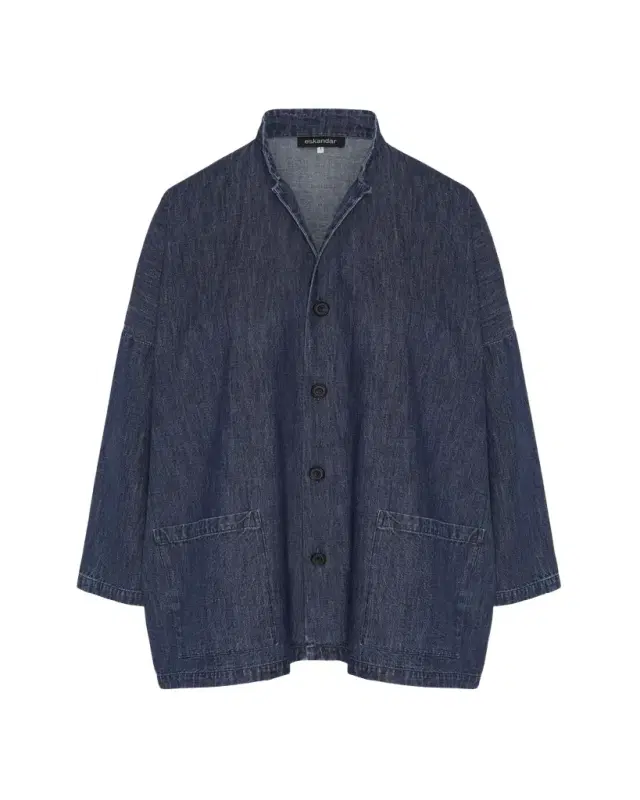 Wide Longer Back Mandarin Jacket (Long Length)