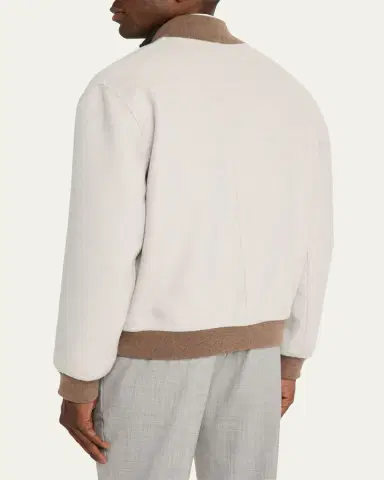 Brunello Cucinelli Men's Cashmere Blouson Jacket | Thumbnail 3