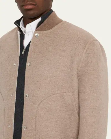 Brunello Cucinelli Men's Cashmere Blouson Jacket | Thumbnail 5