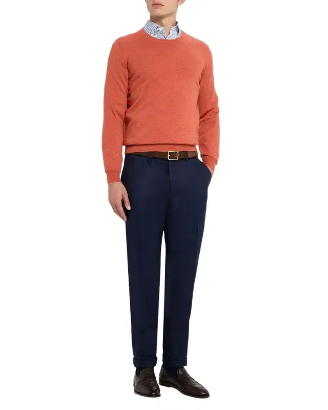 Men's Wool Flannel Flat-Front Pants