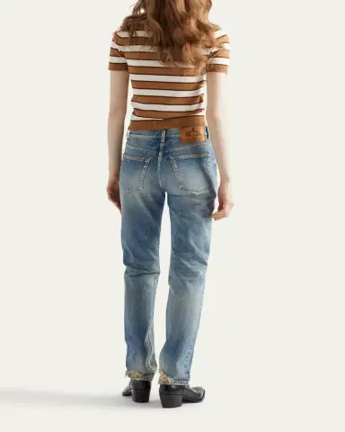 Prada Striped Short-Sleeve Polo Sweater | Thumbnail 3 Prada Striped Short-Sleeve Polo Sweater | Thumbnail 3