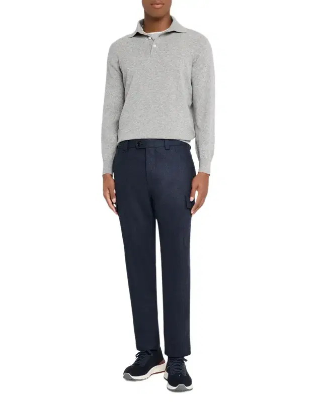 Men's Premium Cashmere Polo Sweater