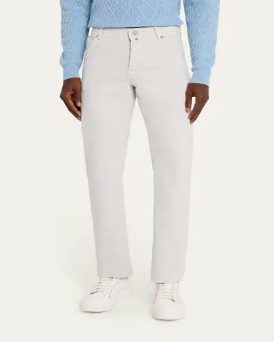 Kiton Men's Cotton-Stretch Slim Five-Pocket Pants | Thumbnail 4 Kiton Men's Cotton-Stretch Slim Five-Pocket Pants | Thumbnail 4