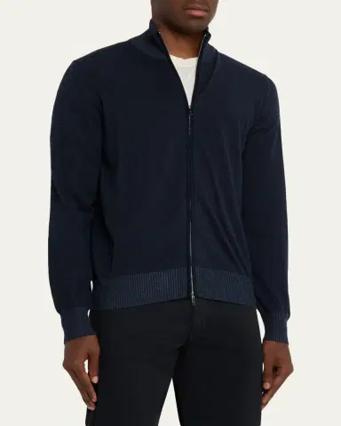 Fioroni Men's Wool Vanise Full-Zip Sweater | Thumbnail 4