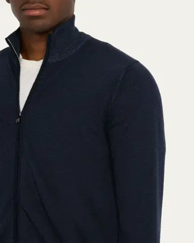 Fioroni Men's Wool Vanise Full-Zip Sweater | Thumbnail 5