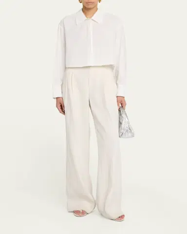 A.L.C. Maude Cropped Button-Front Top | Thumbnail 2 A.L.C. Maude Cropped Button-Front Top | Thumbnail 2