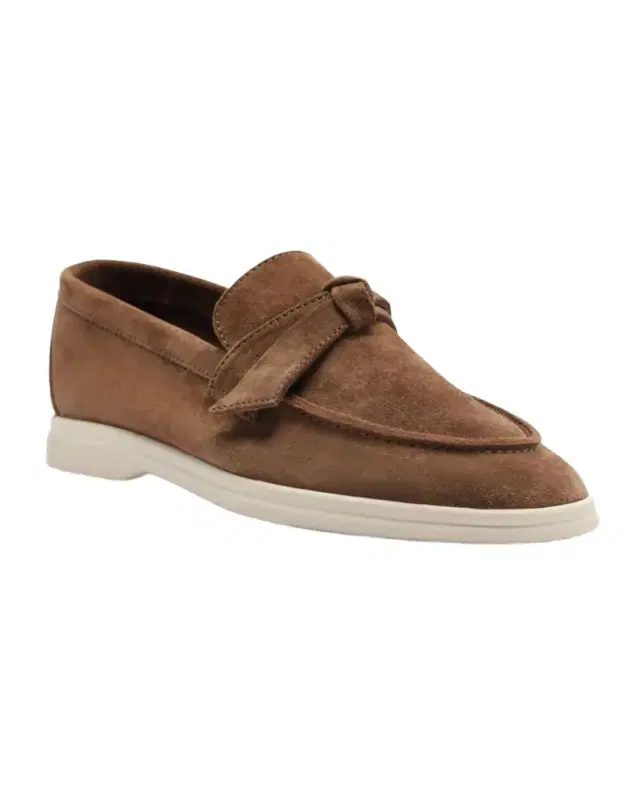 Alexandre Birman Calrita Suede Knotted Loafers