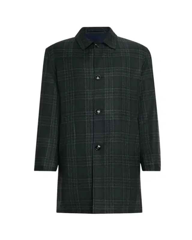 Men's Plaid Cashmere Overcoat