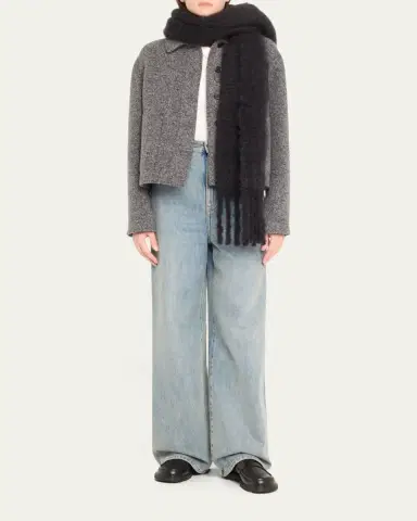 Loewe Wool-Blend Fringe Trim Scarf | Thumbnail 2