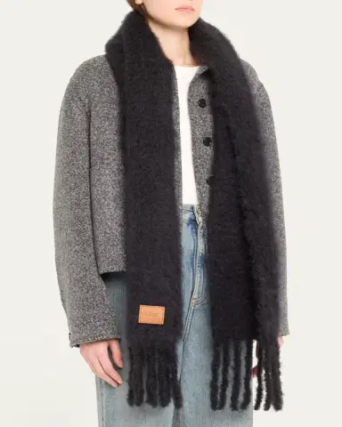 Loewe Wool-Blend Fringe Trim Scarf | Thumbnail 5