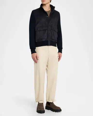 Moncler Men's Peak City Nubuck Lug-Sole Chelsea Boots | Thumbnail 2 Moncler Men's Peak City Nubuck Lug-Sole Chelsea Boots | Thumbnail 2