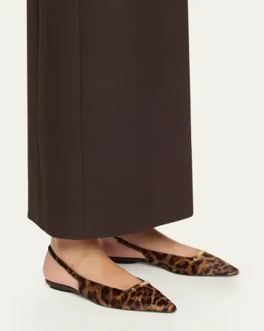 Tod's Leopard-Printed Calf Hair Slingback Flats | Thumbnail 2 Tod's Leopard-Printed Calf Hair Slingback Flats | Thumbnail 2