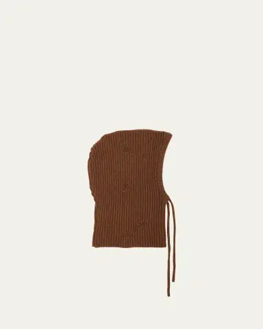MM6 MAISON MARGIELA Drawstring Wool-Blend Knit Hood | Thumbnail 2 MM6 MAISON MARGIELA Drawstring Wool-Blend Knit Hood | Thumbnail 2