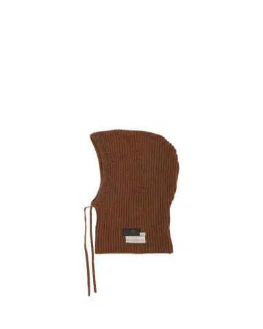 MM6 MAISON MARGIELA Drawstring Wool-Blend Knit Hood | Thumbnail 1 MM6 MAISON MARGIELA Drawstring Wool-Blend Knit Hood | Thumbnail 1