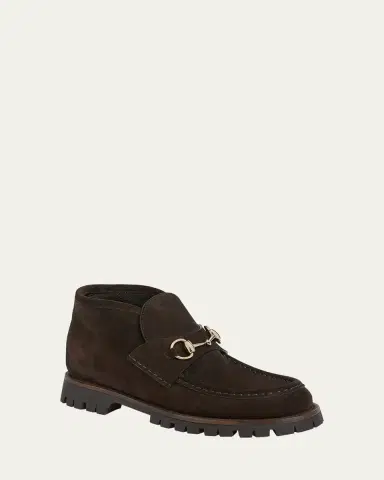 Gucci Sylke Suede Horsebit Booties | Thumbnail 2