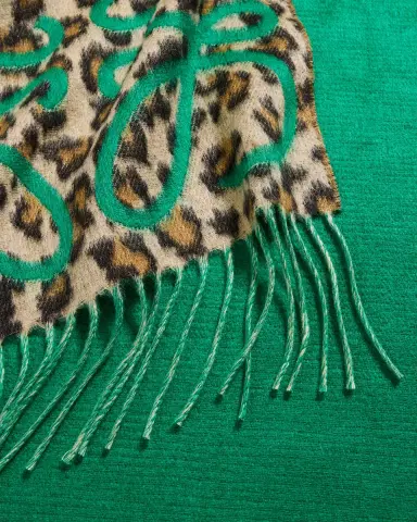 Loewe Anagram Leopard-Print Cashmere Scarf | Thumbnail 3