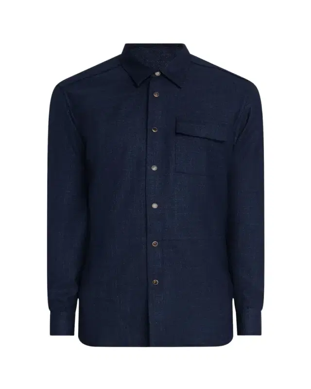 Men's Cashmere Blend Snap-Front Overshirt