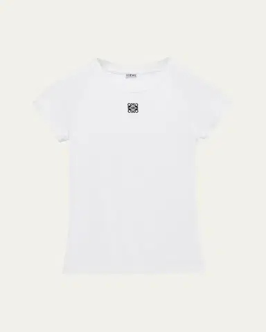 Loewe Ribbed Anagram Short-Sleeve Tee | Thumbnail 1