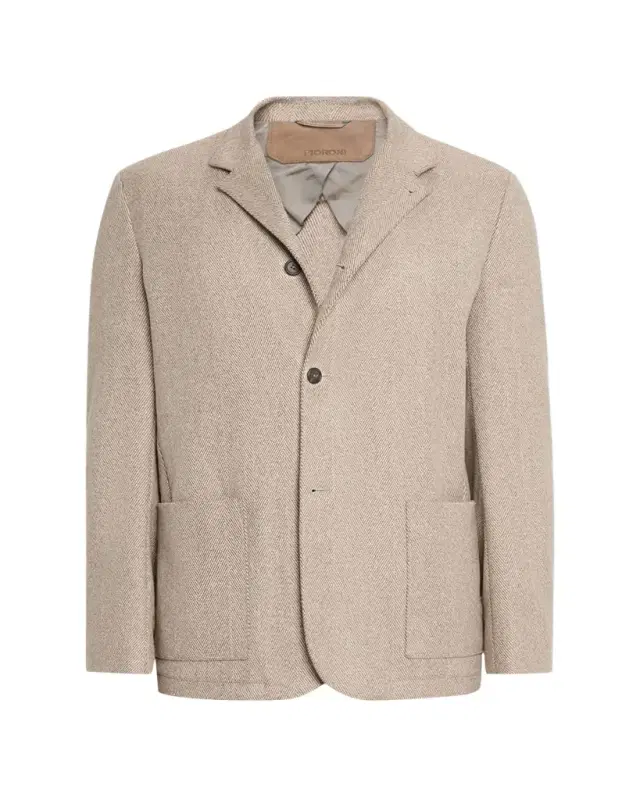Men's Cashmere Herringbone Voyager Jacket