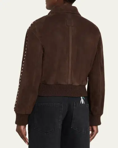 Loewe Studded Suede Bomber Jacket | Thumbnail 3