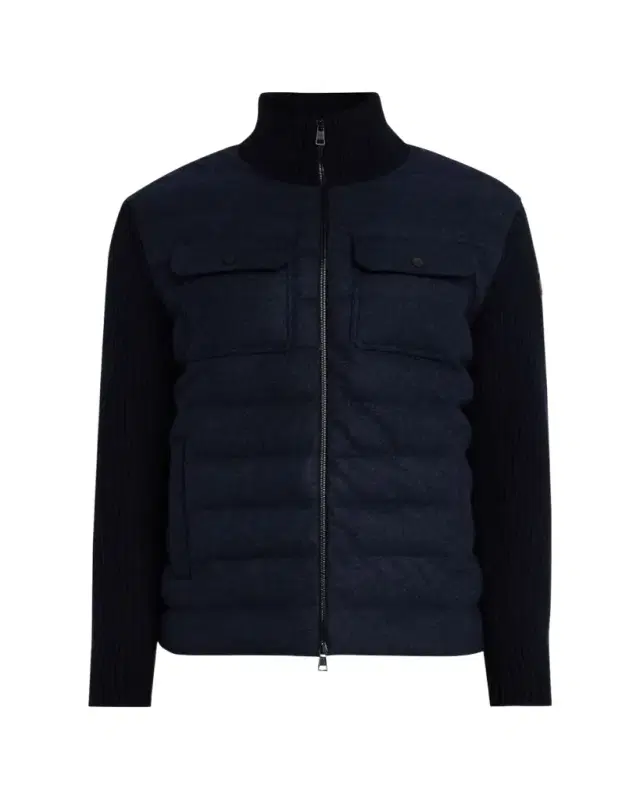 Moncler Men's Down-Filled Wool Knit Full-Zip Cardigan