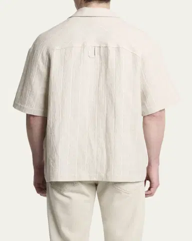 Jacquemus Men's Cotton and Linen Fonccio Camp Shirt | Thumbnail 3 Jacquemus Men's Cotton and Linen Fonccio Camp Shirt | Thumbnail 3