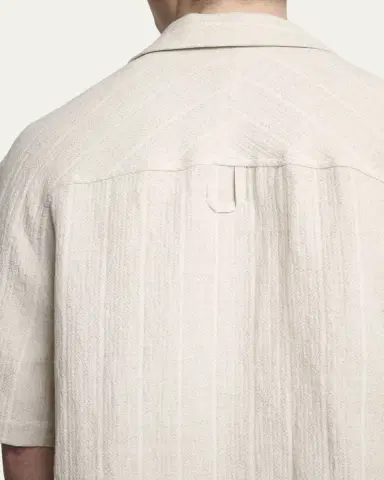 Jacquemus Men's Cotton and Linen Fonccio Camp Shirt | Thumbnail 5 Jacquemus Men's Cotton and Linen Fonccio Camp Shirt | Thumbnail 5