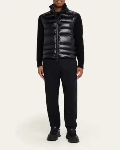 Moncler Grenoble Men's Grenoble Padded Wool Zip-Up Cardigan | Thumbnail 2 Moncler Grenoble Men's Grenoble Padded Wool Zip-Up Cardigan | Thumbnail 2
