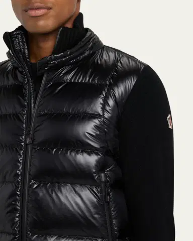 Moncler Grenoble Men's Grenoble Padded Wool Zip-Up Cardigan | Thumbnail 5 Moncler Grenoble Men's Grenoble Padded Wool Zip-Up Cardigan | Thumbnail 5