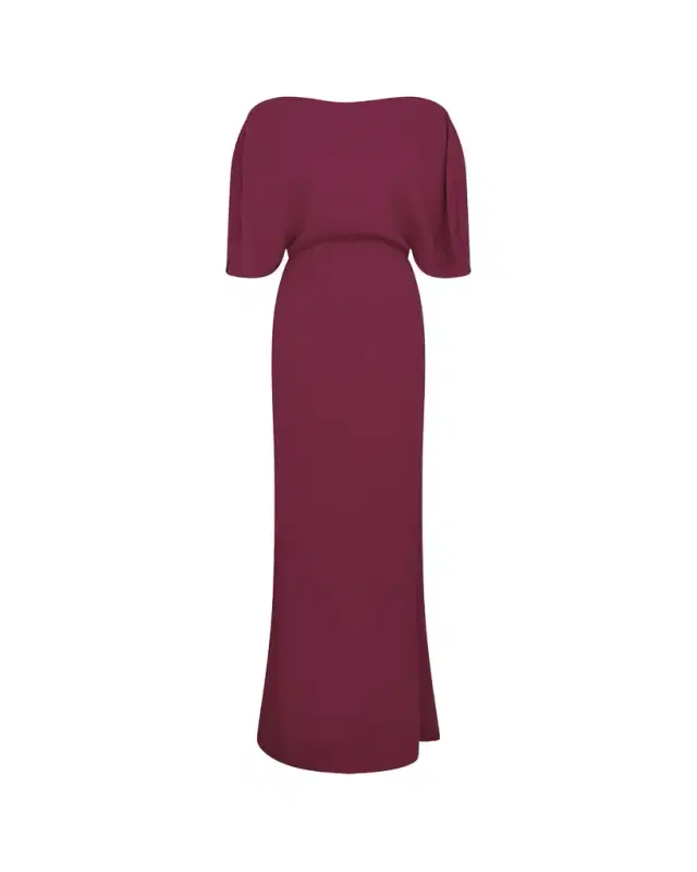 Dona Boat-Neck Gown