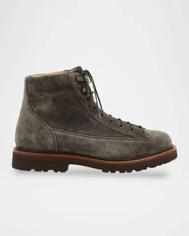 Brunello Cucinelli Men 's Suede Urban Hiker Boots | Thumbnail 3