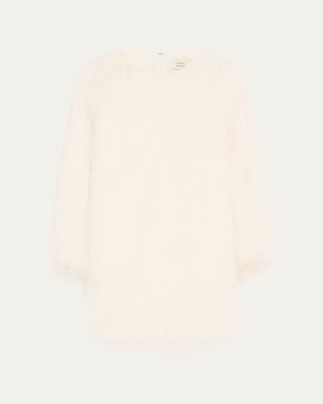 Tina Fringed Long-Sleeve Mini Dress