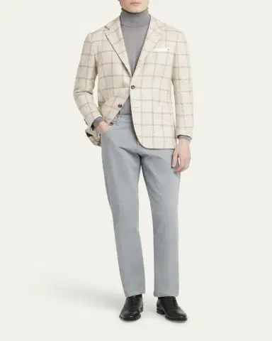 Kiton Men's Cotton Stretch Slim Five-Pocket Pants | Thumbnail 2