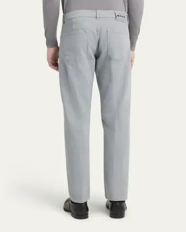 Kiton Men's Cotton Stretch Slim Five-Pocket Pants | Thumbnail 3