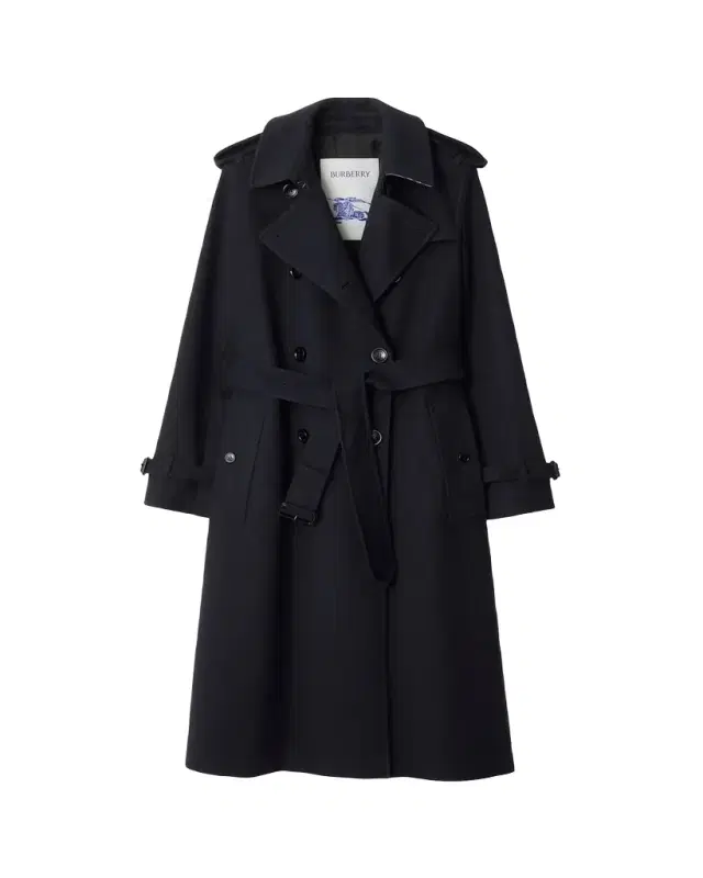 Kensington Belted Cashmere-Wool Double-Breasted Trench Coat