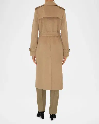 Burberry Kensington Belted Cashmere-Wool Double-Breasted Trench Coat | Thumbnail 2 Burberry Kensington Belted Cashmere-Wool Double-Breasted Trench Coat | Thumbnail 2