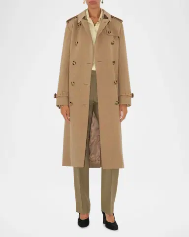 Burberry Kensington Belted Cashmere-Wool Double-Breasted Trench Coat | Thumbnail 3 Burberry Kensington Belted Cashmere-Wool Double-Breasted Trench Coat | Thumbnail 3