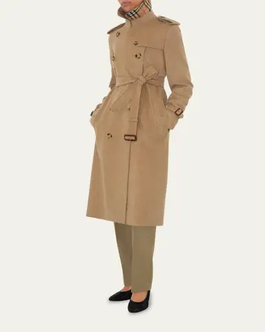 Burberry Kensington Belted Cashmere-Wool Double-Breasted Trench Coat | Thumbnail 9 Burberry Kensington Belted Cashmere-Wool Double-Breasted Trench Coat | Thumbnail 9