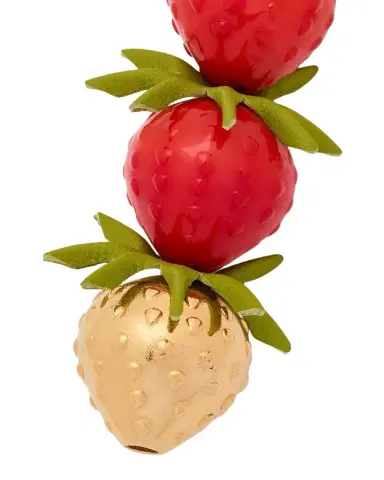 Loewe Strawberry Bag Charm in Acetate and Brass | Thumbnail 1 Loewe Strawberry Bag Charm in Acetate and Brass | Thumbnail 1