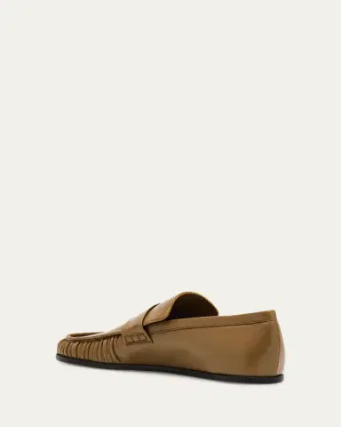 Jil Sander Wrinkled Leather Square-Toe Loafers | Thumbnail 4 Jil Sander Wrinkled Leather Square-Toe Loafers | Thumbnail 4