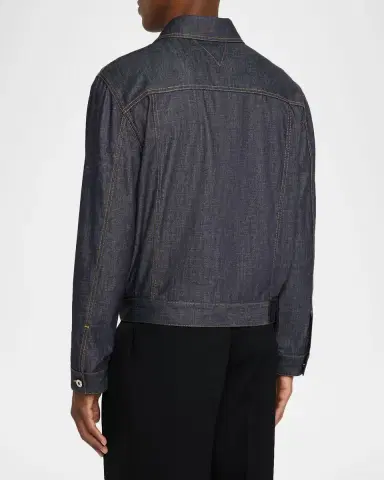 Bottega Veneta Men's Indigo Denim Jacket | Thumbnail 2 Bottega Veneta Men's Indigo Denim Jacket | Thumbnail 2