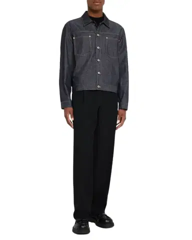 Bottega Veneta Men's Indigo Denim Jacket | Thumbnail 1 Bottega Veneta Men's Indigo Denim Jacket | Thumbnail 1