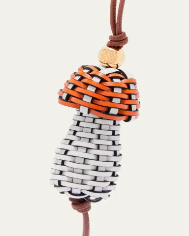 Loewe Mushroom Bag Charm in Woven Leather | Thumbnail 2 Loewe Mushroom Bag Charm in Woven Leather | Thumbnail 2
