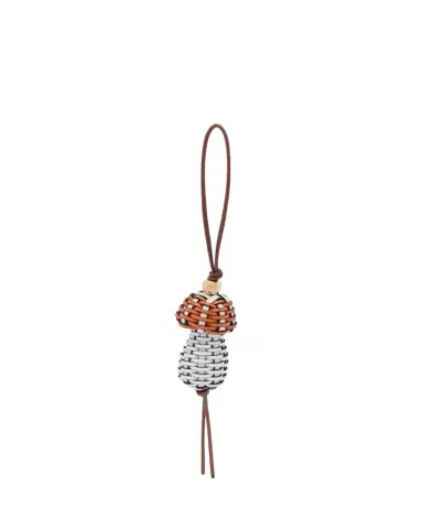 Loewe Mushroom Bag Charm in Woven Leather | Thumbnail 1 Loewe Mushroom Bag Charm in Woven Leather | Thumbnail 1