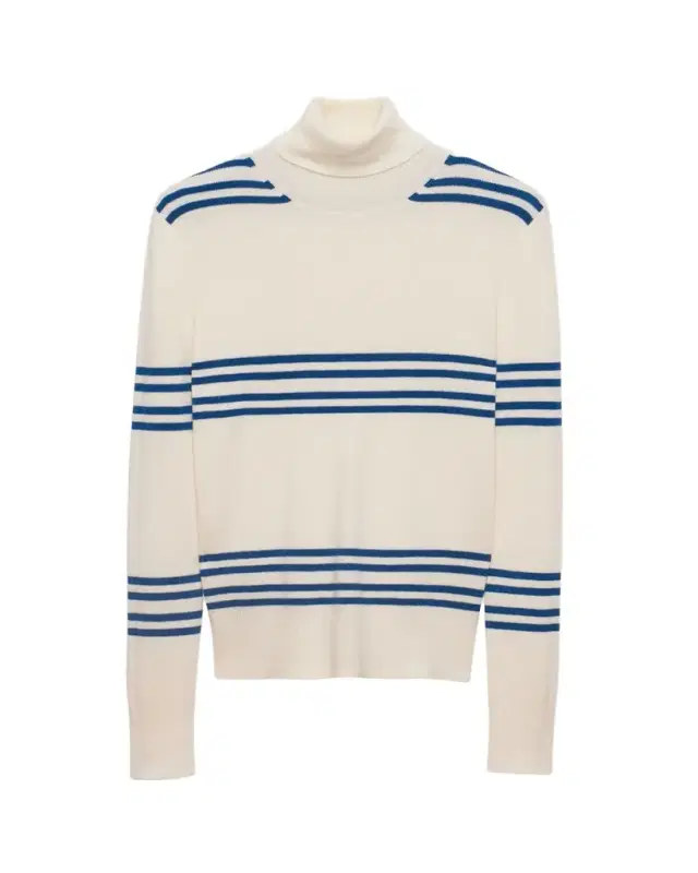 Striped Wool Turtleneck Sweater