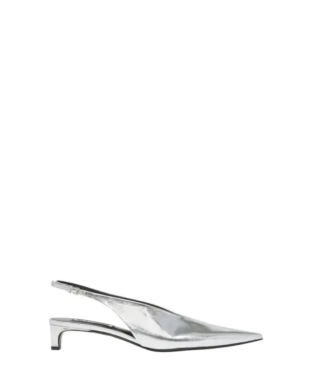 Jil Sander Metallic Slingback Ballerina Pumps