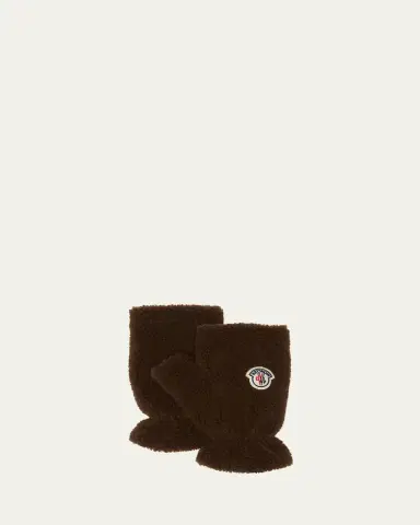 Moncler Men's Boucle Logo Finglerless Mittens | Thumbnail 2 Moncler Men's Boucle Logo Finglerless Mittens | Thumbnail 2