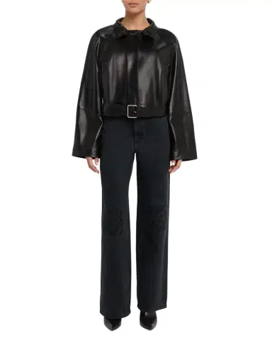 Loewe Tonal Anagram Baggy Wide-Leg Jeans | Thumbnail 1 Loewe Tonal Anagram Baggy Wide-Leg Jeans | Thumbnail 1